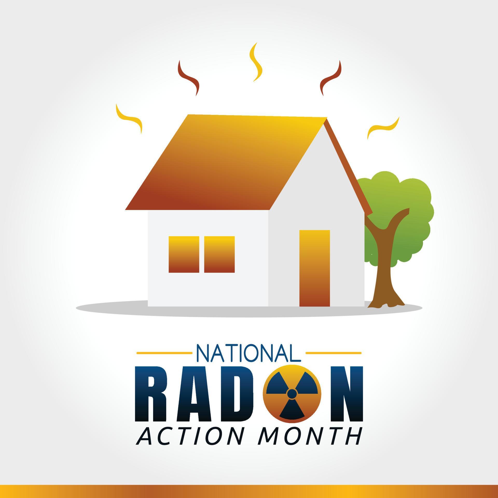 national-radon-action-month-illustration-suitable-for-greeting-card-poster-and-banner-free-vector