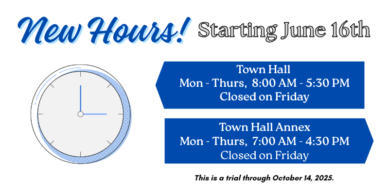 New Hours for Town Hall Offices