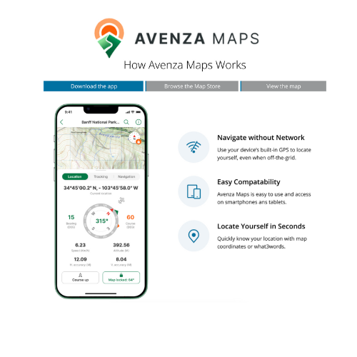 Click here to download Avenza Mapping software. 