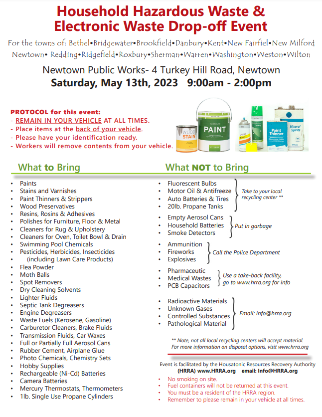 Household Hazardous Waste Event May 13