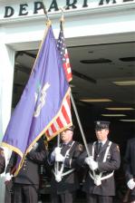 Men holding US flag