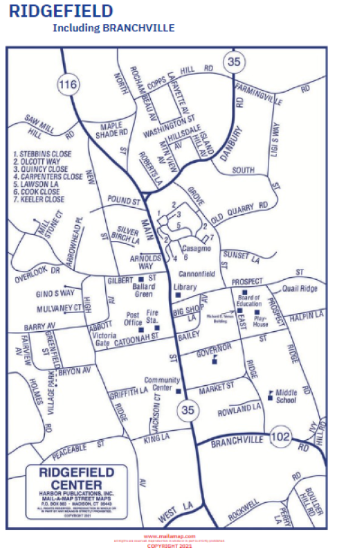 Ridgefield Street Map