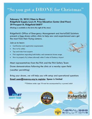 Drone Clinic February 10 from 10 am to 12 pm at Ridgefield Supply