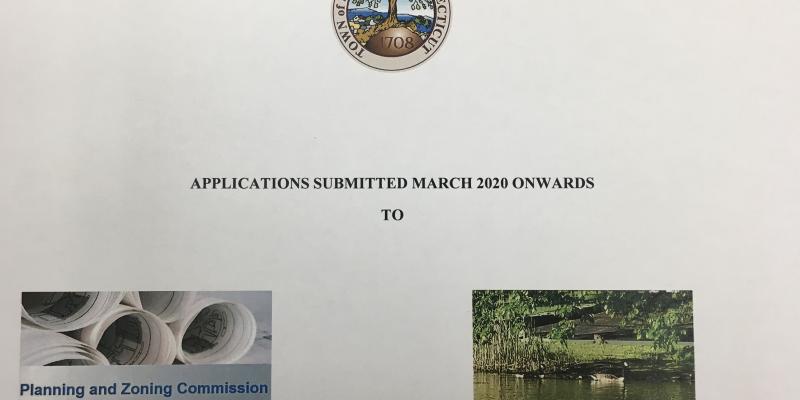 Applications Submittedo to Planning & Zoning Commission and Inland Wetlands Board